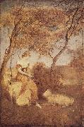 Albert Pinkham Ryder The Shepherdess oil on canvas